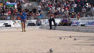 Mondial La Marseillaise à pétanque  8e de finale Puccinelli contre Stievenart [upl. by Ardnuaed]