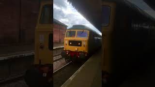 D1933 Aldeburgh Festival returns her token at Dereham train railway heritagerailway class37 [upl. by Arihsay]