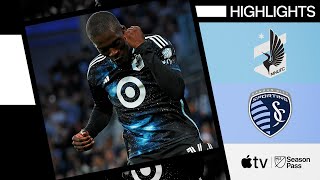 Minnesota United vs Sporting Kansas City  Full Match Highlights  April 27 2024 [upl. by Redneval]