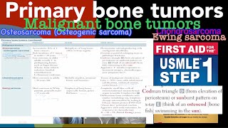 Primary malignant bone tumors Osteosarcoma Chondrosarcoma Ewing sarcoma in HindiUrdu [upl. by Rimhsak717]