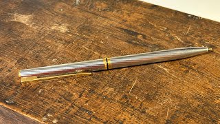 Waterman Preface vintage silver and gold color facet ball point pen thin body classic style [upl. by Ummersen]