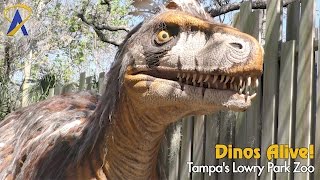 Dinos Alive dinosaur exhibit at Tampas Lowry Park Zoo [upl. by Aviva152]