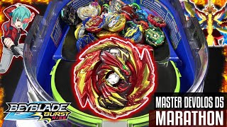 MASTER of Rise MASTER DEVOLOS D5 vs BEYBLADE BURST RISE MARATHON [upl. by Salohci]