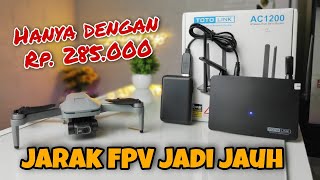 Cara menambah Jarak Wifi FPV Drone yang Simple dan Murah  POLLTAR JT1 Pro  Totolink A720R [upl. by Adnamahs938]