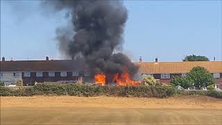 Fire in Rylands Lane Weymouth Dorset [upl. by Emeline]