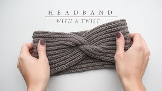 How to knit a headband with a twist  Knitting tutorial [upl. by Asilem570]