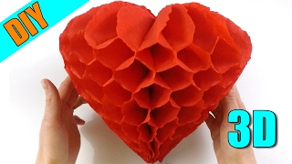 Come fare Cuore 3D  Decorazione per San Valentino fai da te [upl. by Arnulfo]