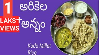 అరికెల అన్నంKodo millet rice [upl. by Merrili253]