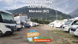 Recensione Area Camper Stop Merano larea attrezzata camper a due passi dal centro di Merano [upl. by Gazo]