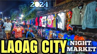 【4K】LAOAG CITY NIGHT MARKET  WALKING TOUR JANUARY 2024 [upl. by Hijoung]