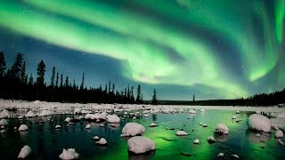 Northern light in Swedish Lapland  real time video [upl. by Ocnarfnaig]