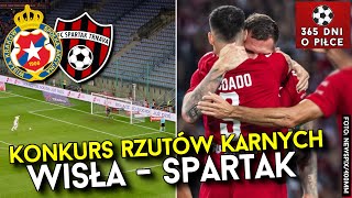 RZUTY KARNE 4K w meczu WISŁA KRAKÓW 1211 SPARTAK TRNAWA  REAKCJA KIBICÓW NA TRYBUNACH [upl. by Demaggio]