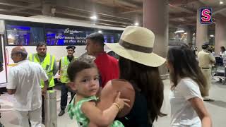 Priyanka Chopra Arrives In India With Daughter Malti Marie Gets Papped At Airport WATCH [upl. by Ithaman]