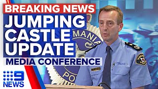 Tasmania Police announce the sixth death in the horror jumping castle accident  9 News Australia [upl. by Buckie]