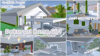 ➶Dekorasi Home Girl jadi Aesthetic  Bagi ID Props bisa di save  Sakura School Simulatorೃ࿐ [upl. by Siol]