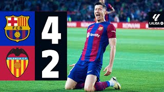 FC BARCELONA 4 vs 2 VALENCIA  LALIGA 202324 MD33 [upl. by Sayres35]