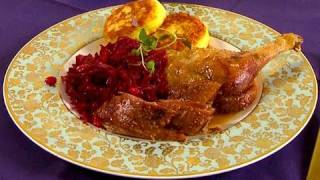 Rezept Ente mit GranatapfelRotkohl selber machen  Hauptgang für Menü zu Weihnachten [upl. by Welsh]