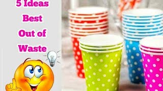 Reuse of disposal glass best out of waste disposal glass craft plasti [upl. by Sahcnip]