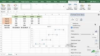 How to Add Horizontal Error Bars In Excel [upl. by Morentz]