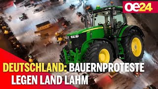 Deutschland Bauernproteste legen Land lahm [upl. by Nomolos]