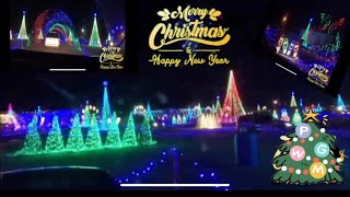 Christmas light show at Water world usa colorado christmas Christmaslightswaterworld lightshow [upl. by Nytsud]