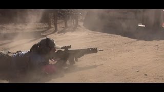 SCAR 16 and TA44 ACOG Shooting in Dust  BattleComp Tavor First Shots [upl. by Lewanna]