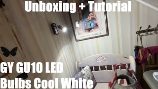 GY GU10 LED Bulbs Cool White 6500K 8W 800lm Energy Saving GU10 LED Light Unboxing and instructions [upl. by Yaya]