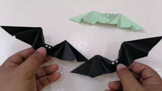 Cómo hacer un Murciélago de papel fácil  Murciélago Origami [upl. by Menendez]