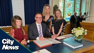 BC Liberal Leader Kevin Falcon sworn into the Legislature [upl. by Folsom]