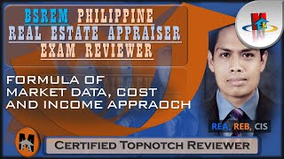 FORMULA OF MARKET DATA COST AND INCOME APPROACH  REAL ESTATE APPRAISER EXAM REVIEWER [upl. by Heindrick516]