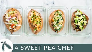 4 Easy Stuffed Baked Sweet Potato Recipes  A Sweet Pea Chef [upl. by Kitty]