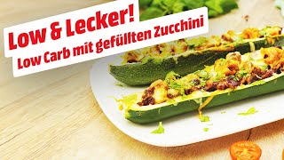 Low Carb und lecker Gefüllte Zucchini • KochMit [upl. by Droflim]