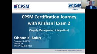 CPSM CERTIFICATION JOURNEY WITH KRISHAN Exam 2 [upl. by Gracia]