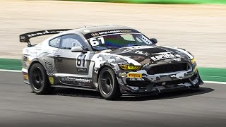 Ford Mustang GT4 Testing at Monza Circuit Accelerations Downshifts amp Sound [upl. by Dani569]