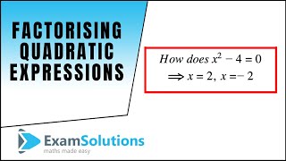 Factorising  Quadratic trinomial Expressions  ExamSolutions [upl. by Helaine]