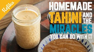 How to Make Tahini At Home The Perfect VEGAN Sauce  Tahini Hibeş Tahini Salad Dressing [upl. by Grogan728]