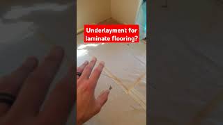 When to use underlayment for laminate flooring [upl. by Danuloff]