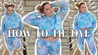 DIY TIE DYE  MATCHING SET using POWDER DYE l Tie Dying FULL OUTFIT l VLOG [upl. by Garlan675]