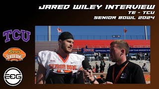 Jared Wiley Interview  TCU  TE  Senior Bowl 2024 [upl. by Cohberg]