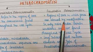 Constitutive and Facultative Heterochromatin [upl. by Frida]