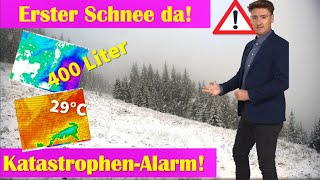 KatastrophenAlarm bis 400 Liter Regen Extremer Schneefall 2 m Schnee Nächste Woche über 25 °C [upl. by Nesyt]