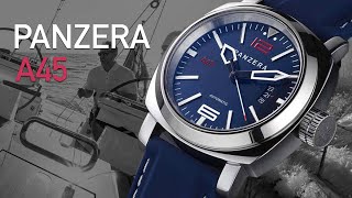 Panzera Aquamarine A45 Automatic  Watch Review manwatch [upl. by Anerac]