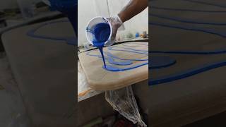 Epoxy work in MDF board quot epoxy table top epoxy art [upl. by Cross]