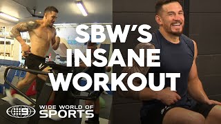 Sonny Bill Williams insane gym work out  NRL on Nine [upl. by Schlessel]