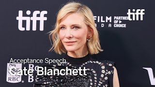 Cate Blanchett Acceptance Speech  TIFF TRIBUTE AWARDS 2024 [upl. by Nagram]