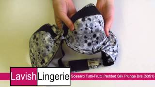 Gossard Tutti Frutti Range Padded Silk Plunge Bra 5351 Silver amp Black [upl. by Aicital]