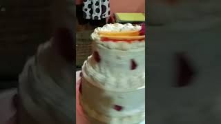 two tier cake by Shilpas cake recipe 😋 [upl. by Aihsatan]