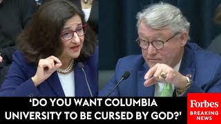 Do You Want Columbia University To Be Cursed By God Rick Allen Grills Pres About Antisemitism [upl. by Harden]