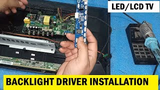 HOW TO INSTALL UNIVERSAL BACKLIGHT DRIVER LED TV [upl. by Repsihw462]