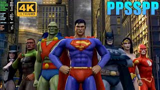 Justice League Heroes  PPSSPP Emulator  Best Settings  PSP Emulator  4K [upl. by Kilar]